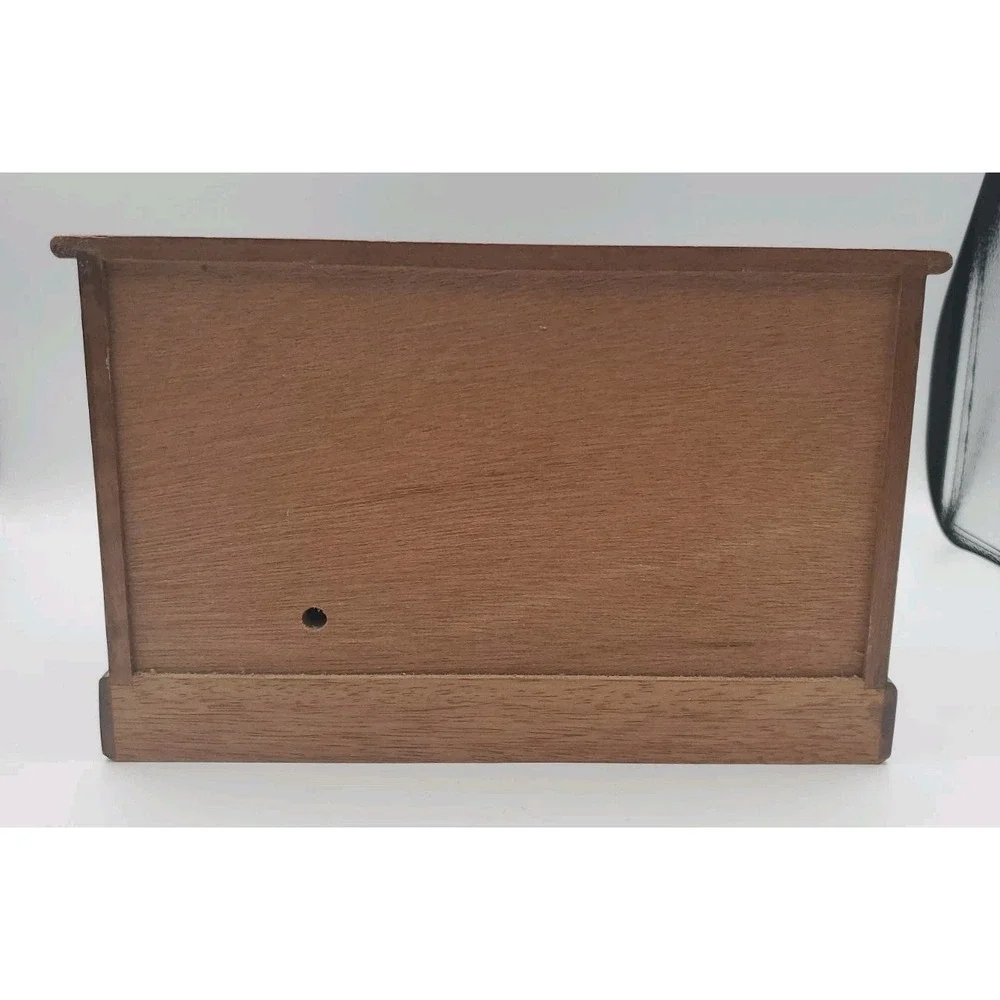 Vintage Wood 4 Drawer Gold Velvet Lined Jewelry Box